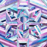 LINEA 009 Purple Pink Blue Collage Mosaic Art by Chicago Artist Mari Orr || www.mariorr.com