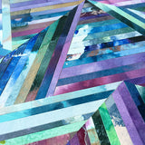 Linea 012 Purple Green Pattern Mosaic Paper Art Collage by Mari Orr || www.mariorr.com