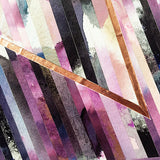 LINEA 018 Original Painted Purple Paper Collage Art by Mari Orr