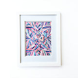 LINEA 039 Abstract Paper Collage Original Art Bright Mosaic by Mari Orr || www.mariorr.com